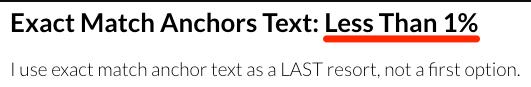انکر تکست‌های تطبیق دقیق با احتیاط استفاده کنید؛ معمولاً چیزی بین ۱٪ تا ۵٪.