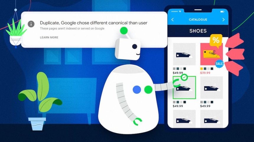 خطای "Duplicate, Google chose different canonical than user