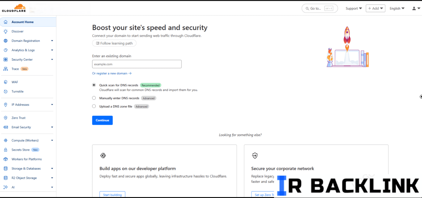 داشبورد Cloudflare داشبورد Cloudflare