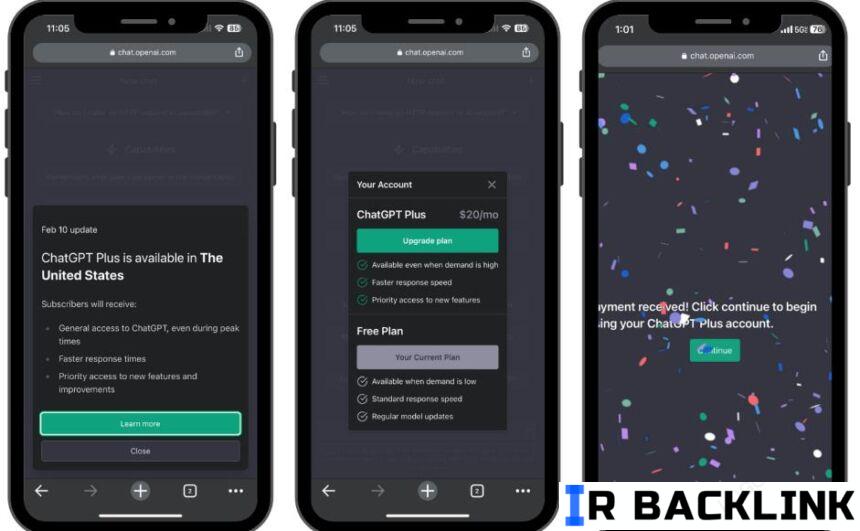 سرویس اشتراکی چت جی پی تی پلاس (ChatGPT Plus)
